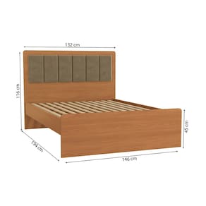 Cama de Casal Kappesberg Ibiza com Cabeceira e 146cm de largura - Canela - 3