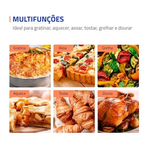 Forno Elétrico Mondial Line Grand Family II FRN-52 com 52 Litros – Preto - 110V - 3