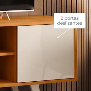 Rack Madetec Lisboa 136cm Suporta TV de 55 Polegadas - Cinamomo/Off White - 3