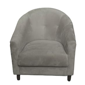 Poltrona Bioflex Amsterdam Suede Espuma D20 Apoio Braço Madeira Reflorestada - CHUMBO - 1