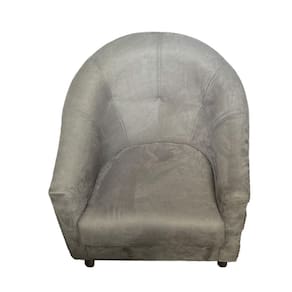 Poltrona Bioflex Amsterdam Suede Espuma D20 Apoio Braço Madeira Reflorestada - CHUMBO - 2