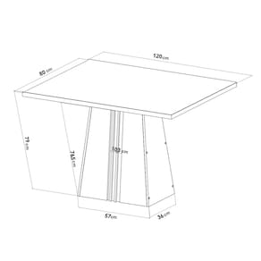Mesa de Jantar 4 Cadeiras Viero Lumina Estofada Veludo - GRAFITE - 3