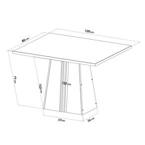 Mesa de Jantar 4 Cadeiras Viero Lumina Estofada Veludo - MARFIM - 3