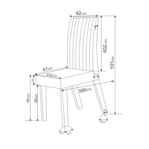Mesa de Jantar 4 Cadeiras Viero Lumina Estofada Veludo - MARFIM - 2