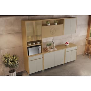 Armário Aéreo Nesher Condessa em MDF 15mm com 1 Porta Basculante e 1 Prateleira - 120cm de largura – Carvalho