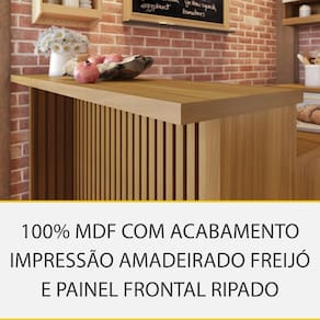 Painel de Ilha Nesher em MDF 15mm - 120cm de largura – Freijó - 1