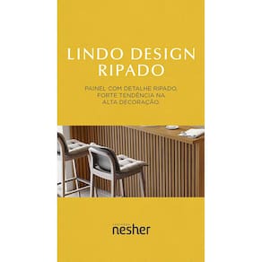 Painel de Ilha Nesher em MDF 15mm - 200cm de largura – Freijó - 2