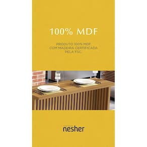 Painel de Ilha Nesher em MDF 15mm - 200cm de largura – Freijó - 3