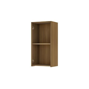 Armário Aéreo Nesher Rainha em MDF 15mm com 1 Porta e 1 Prateleira - 40cm de largura – Nature - 1