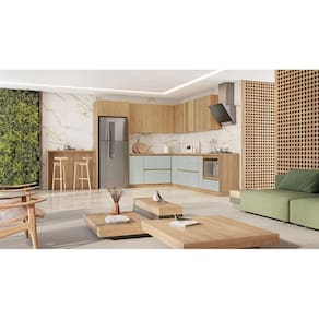 Armário Aéreo Nesher Rainha em MDF 15mm com 1 Porta e 1 Prateleira - 40cm de largura – Nature - 3