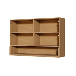 Armário Aéreo Nesher Simone Mendes em MDF 15mm com 2 Portas e 2 Prateleiras - 120cm de largura – Carvalho/Greige