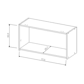 Armário Aéreo Geladeira Nesher Simone Mendes com 1 Porta Basculante 80 cm - Carvalho/Greige - 2