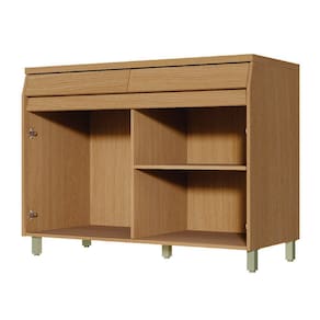 Balcão Nesher Simone Mendes com 2 Portas, 2 Gavetas e 1 Prateleira - 120cm de largura - Carvalho/Greige - 1