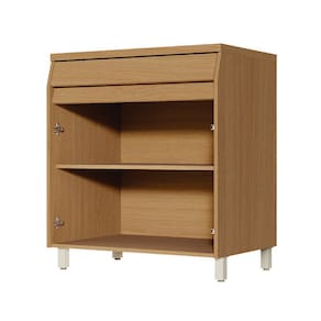 Balcão Nesher Simone Mendes com 2 Portas, 1 Gaveta e 1 Prateleira - 80cm de largura - Carvalho/Greige - 1