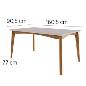 Mesa de Jantar Retangular Nesher Monalisa com 160 cm de Largura