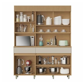 Cozinha Compacta Nesher Realeza com 5 Portas, 2 Gavetas e 2 Prateleiras - 160cm de largura - 2