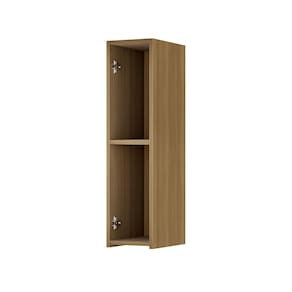 Armário Aéreo Nesher Rainha em MDF 15mm com 1 Porta e 1 Prateleira - 20cm de largura – Nature - 1