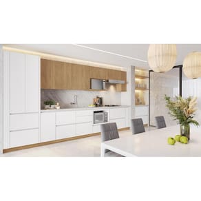 Armário Aéreo Nesher Rainha em MDF 15mm com 1 Porta e 1 Prateleira - 20cm de largura – Nature - 3