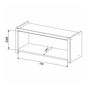 Armário Aéreo Geladeira Nesher Condessa com 1 Porta Basculante 80 cm - Carvalho/Greige - 2