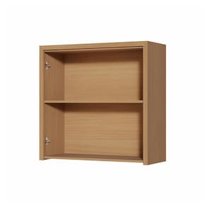 Armário Aéreo Nesher Condessa em MDF 15mm com 2 Portas e 1 Prateleira - 80cm de largura – Carvalho/Greige
