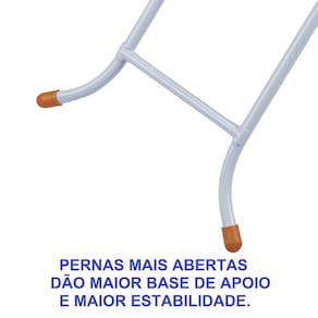 Tábua de Passar Roupa Utimil Ajustável com Ponta e Suporte para Ferro – Branco/Cinza