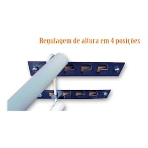 Tábua de Passar Roupa Utimil Ajustável com Ponta e Suporte para Ferro – Branco/Cinza