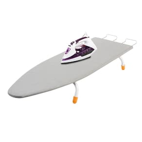Tábua de Passar Roupa Utimil Portátil com Suporte para Ferro – Branco/Cinza - TABUA DE PASSAR PORTATIL  BR/CZ UTIMIL. - 3