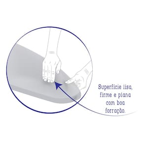 Tábua de Passar Roupa Utimil Luxo com Ponta e Suporte para Ferro – Branco/Cinza - 3