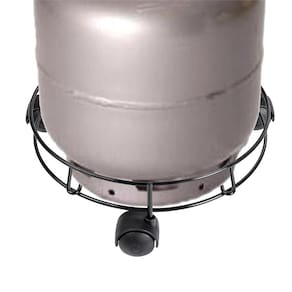 Porta Botijão de Gás Utimil Preto PR513 9x30x30cm Aço Epóxi com Rodízios Resistente e Prático - 2