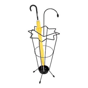 Porta Guarda-Chuva Utimil Preto 88x32x32cm Epóxi Coletor de Água Estrutura Estável e Funcional - 1