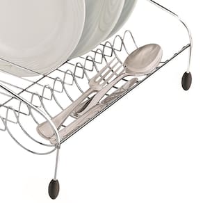 Escorredor de Louças para 12 Pratos Utimil em Aço Cromado - 2