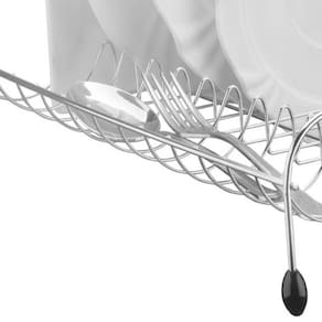 Escorredor de Louças para 12 Pratos Utimil em Aço Cromado - 3