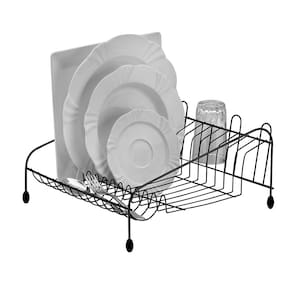 Escorredor de Louças para 12 Pratos Utimil em Aço Cromado - Preto - 1