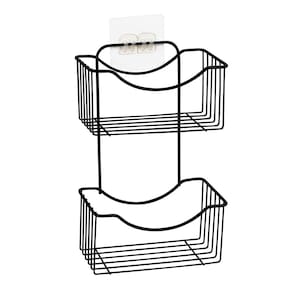 Suporte Porta Shampoo Parede 31x19x11cm Fixação Adesiva Aço Epóxi Fixação Adesiva