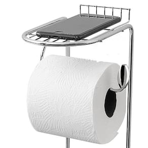 Suporte Papel Higiênico Utimil de Chão 4 Rolos Prateleira Compacto Elegante Cromado - 3