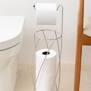 Suporte para Papel Higiênico Utimil Cromado Aço com Ponteiras ABS Design Sofisticado - 2