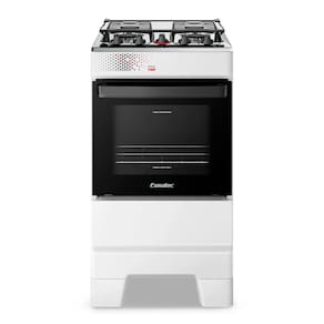 Fogão Esmaltec IDEAL Top T4IAB Branco 4 Bocas com Mesa de Inox e Acendimento Automático Forno 50L – Bivolt - 1