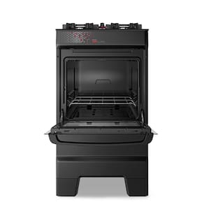 Fogão Esmaltec IDEAL Top Glass T4VAP Preto 4 Bocas com Mesa de Vidro e Acendimento Automático Forno 50L – Bivolt