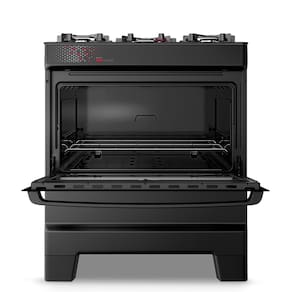 Fogão Esmaltec IDEAL Top Glass T5VAP Preto 5 Bocas com Mesa de Vidro e Acendimento Automático Forno 84L – Bivolt