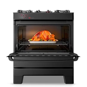 Fogão Esmaltec IDEAL Top Glass T5VAP Preto 5 Bocas com Mesa de Vidro e Acendimento Automático Forno 84L – Bivolt