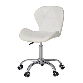 Cadeira Office Conthey Slim Altura Ajustável Base Giratória Revestimento Sintético - BRANCA - 1