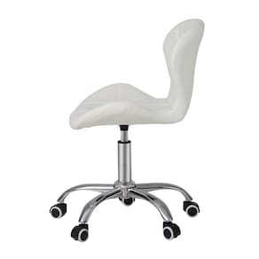 Cadeira Office Conthey Slim Altura Ajustável Base Giratória Revestimento Sintético - BRANCA - 2