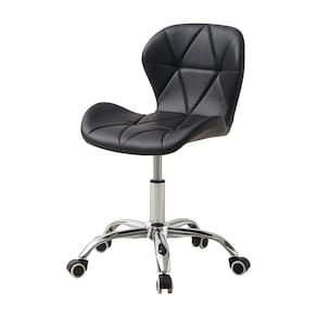 Cadeira Office Conthey Slim Altura Ajustável Base Giratória Revestimento Sintético - PRETA - 1