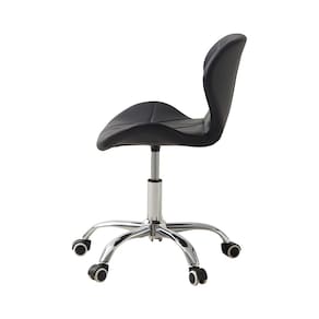 Cadeira Office Conthey Slim Altura Ajustável Base Giratória Revestimento Sintético - PRETA - 2