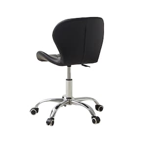 Cadeira Office Conthey Slim Altura Ajustável Base Giratória Revestimento Sintético - PRETA - 3