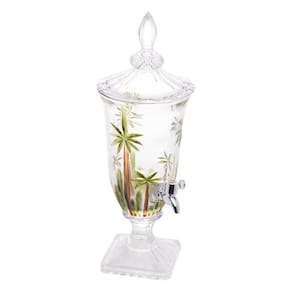 Suqueira de Cristal Ecológico Wolff Palm Tree 2L Handpaint com Pé e Tampa