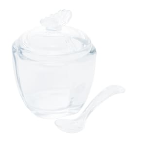 Açucareiro com Colher e Tampa Wolff Butterfly 130ml Vidro - ACUCAREIRO COM COLHER BUTTERFLY 8,5X8,5X11 WOLFF - 2