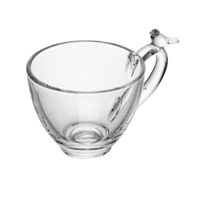 Conjunto 4 Xícaras de Chá Wolff Bird 180ml com Pires Cristal Ecológico - CJ XIC CHA CRISTAL ECO C/PIRES BIRD 180ML 4P WOLFF - 2