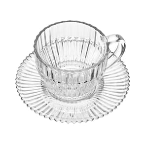 Conjunto 4 Xícaras de Chá Wolff Império 220ml com Pires Cristal Design Clássico - CJ XICARAS CHA DE CRISTAL IMPERATRIZ 2 4PC WOLFF - 1