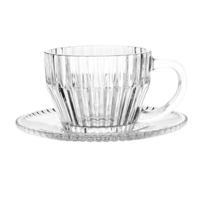 Conjunto 4 Xícaras de Chá Wolff Império 220ml com Pires Cristal Design Clássico - CJ XICARAS CHA DE CRISTAL IMPERATRIZ 2 4PC WOLFF - 3